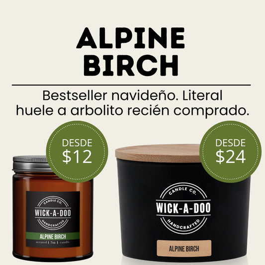 Alpine Birch Wickadoo Candle Co. Panamá Aceptamos Yappy y tarjetas delivery en 24 horas