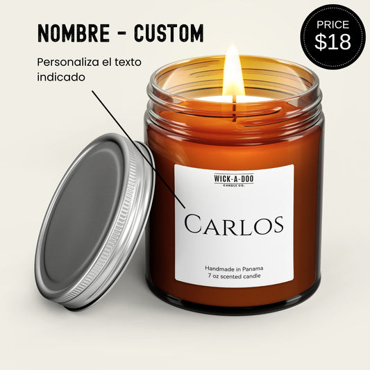 Vela Nombre (Blanca)