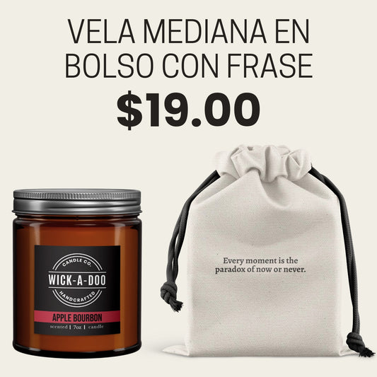 Gift Candle con Frase Wickadoo Candle Co. Panamá Aceptamos Yappy y tarjetas delivery en 24 horas