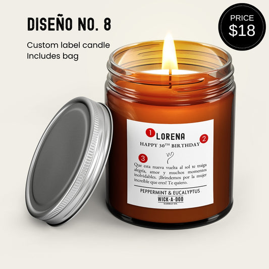 Custom Label Candle No. 8