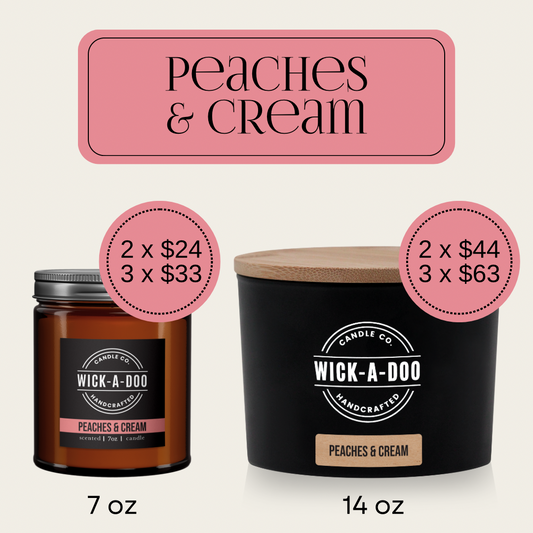 Peaches & Cream - Wickadoo Candle Co.