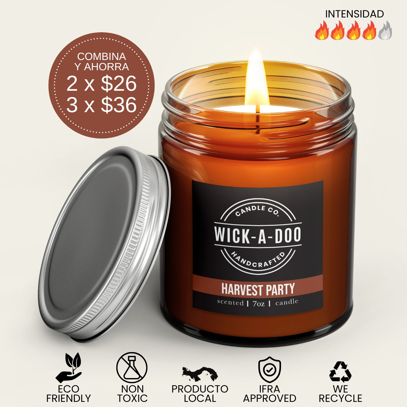 Harvest Party Wickadoo Candle Co. Panamá Aceptamos Yappy y tarjetas delivery en 24 horas