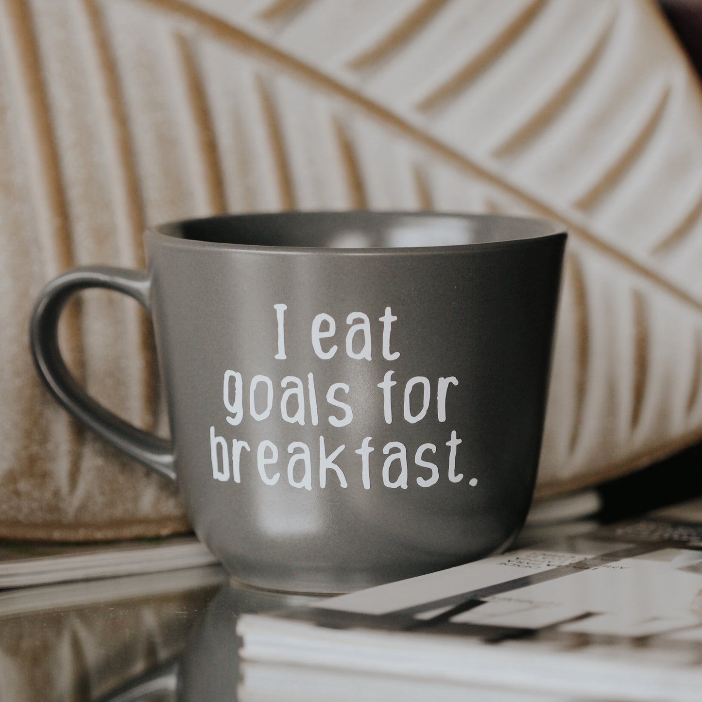 Candle Mug Goals for Breakfast